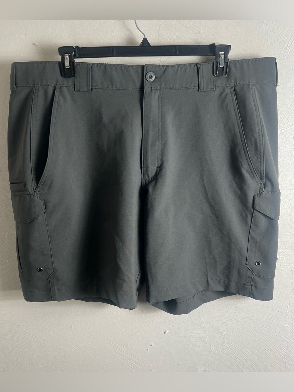 Bimini Bay Mens Gray Lightweight Cargo Utility Shorts Hiking Fishing 44